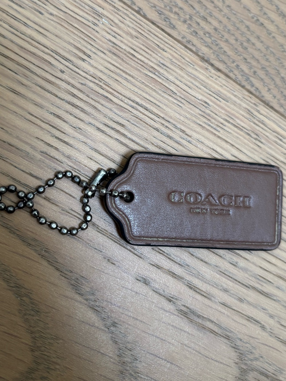 Coach Brown Leather Hangtag